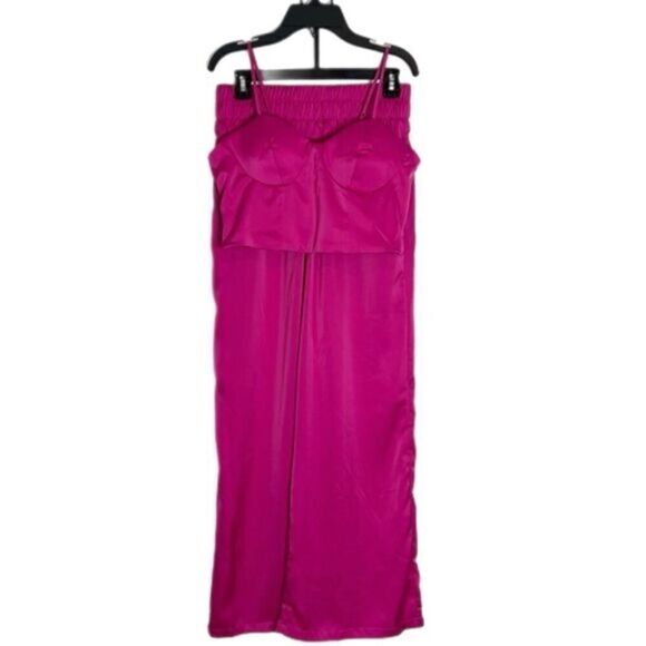 Sincerly Jules Pants - Sincerely Jules Fuchsia Crop Top with Wide Leg Pants